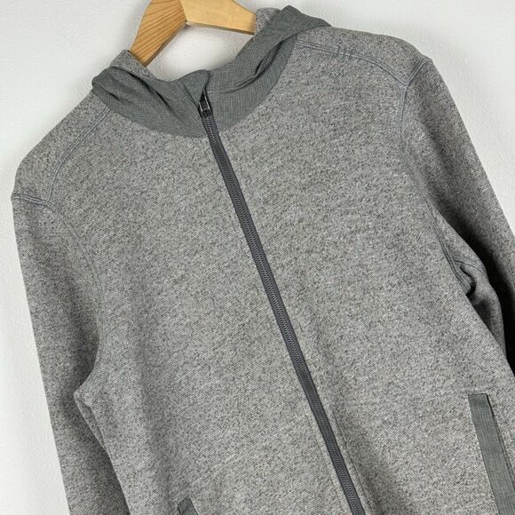 Lululemon Full Zip Hoodie Men’s Medium Grey French Terry Sweatshirt Heather - Picture 1 of 10